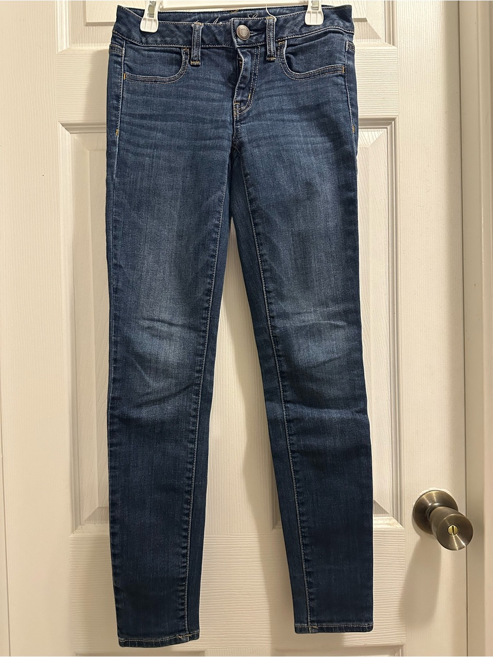 Women's Dark Wash Skinny American Eagle Jeggings - Stretch Denim Slim Fit